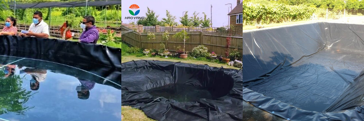 แผ่นบุบ่อ HDPE Geomembrane หนา 1 มม.