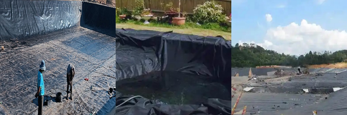 แผ่นซับเขื่อน HDPE Geomembrane หนา 2 มม.