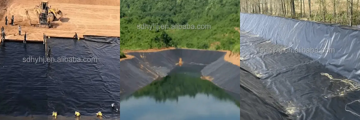แผ่นซับเขื่อน HDPE Geomembrane หนา 2 มม.
