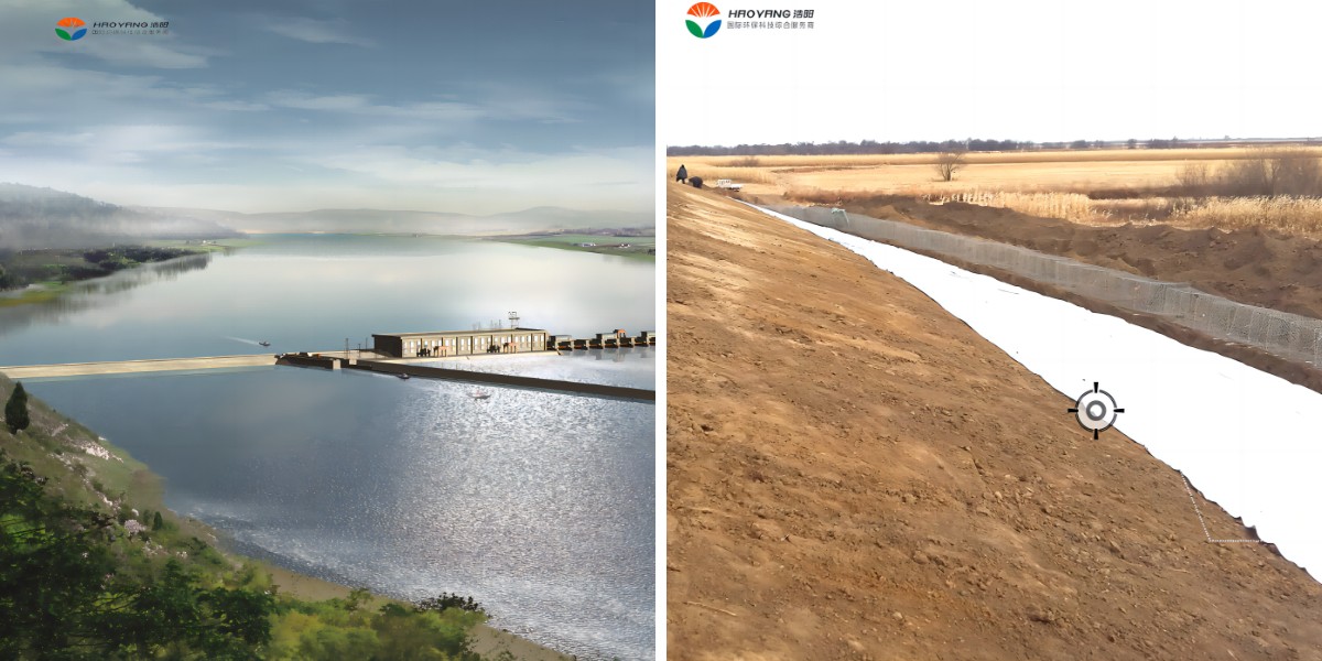 Geomembrana compuesta y geotelas no tejidas grapadas para el Proyecto de Gobernanza del Agua Geomembrana compuesta y geotelas no tejidas grapadas para el Proyecto de Gobernanza del Agua