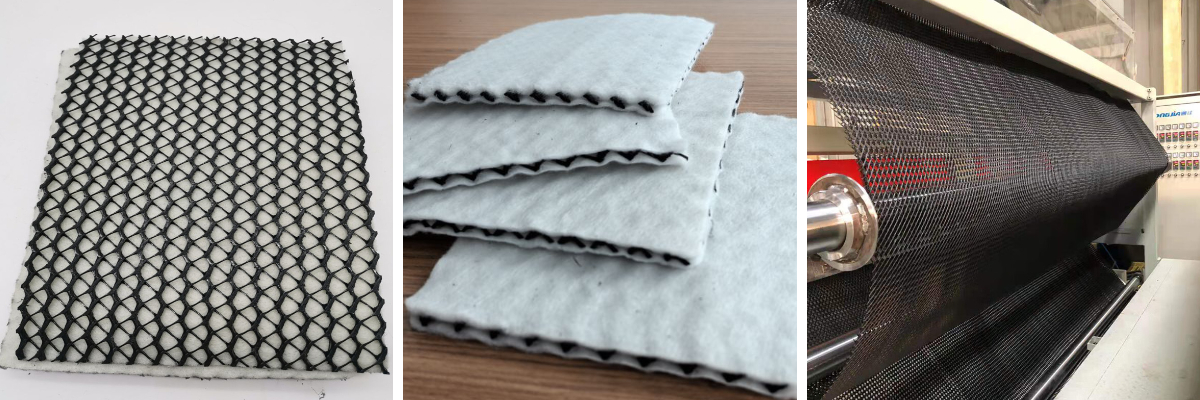 ตาข่ายระบายน้ำคอมโพสิต 220g/6.0mm/220g