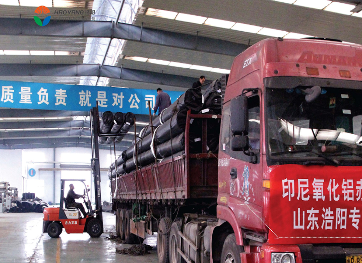 HDPE geomembrane plus filament nonwoven geofabric for alumina red mud storage facility 