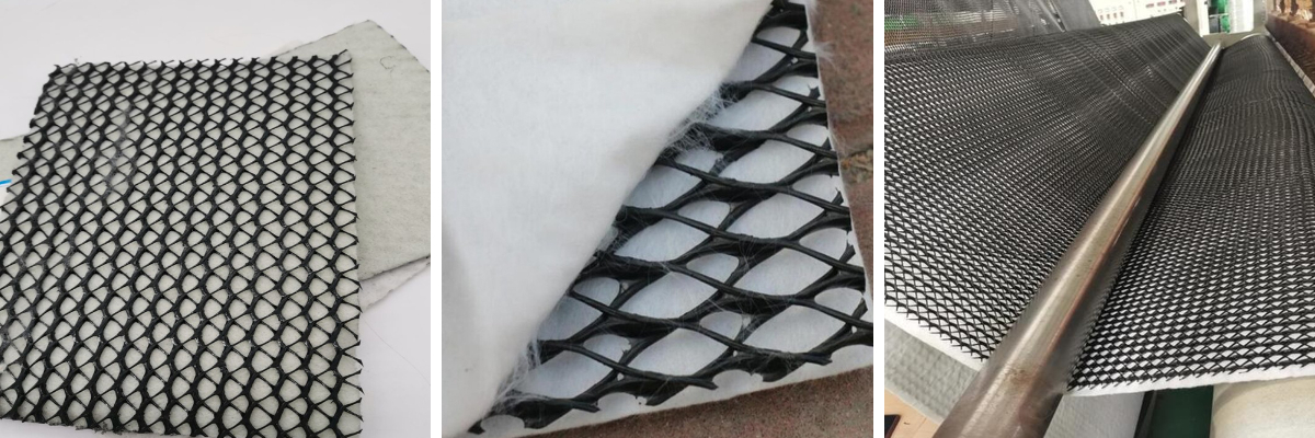 ตาข่ายระบายน้ำคอมโพสิต 3 มิติ HDPE ตาข่ายระบายน้ำคอมโพสิต 3 มิติ HDPE